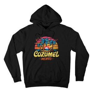 Cozumel Mexico Tropical Sunset Beach Souvenir Vacation Hoodie