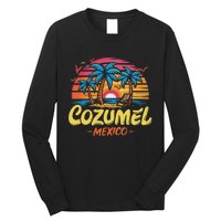 Cozumel Mexico Tropical Sunset Beach Souvenir Vacation Long Sleeve Shirt