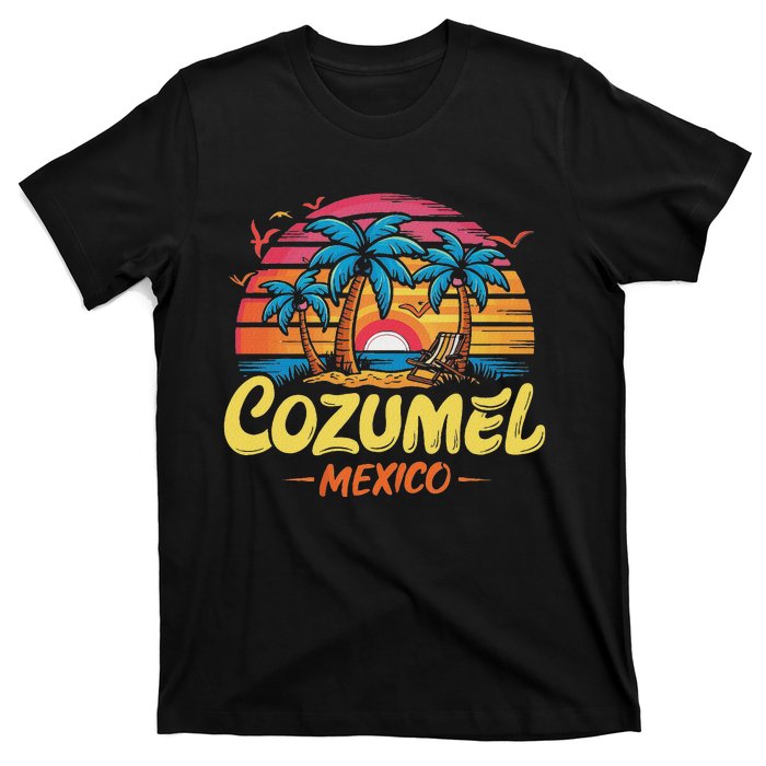 Cozumel Mexico Tropical Sunset Beach Souvenir Vacation T-Shirt