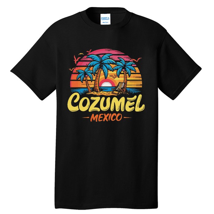 Cozumel Mexico Tropical Sunset Beach Souvenir Vacation Tall T-Shirt