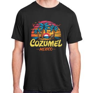 Cozumel Mexico Tropical Sunset Beach Souvenir Vacation Adult ChromaSoft Performance T-Shirt