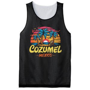 Cozumel Mexico Tropical Sunset Beach Souvenir Vacation Mesh Reversible Basketball Jersey Tank