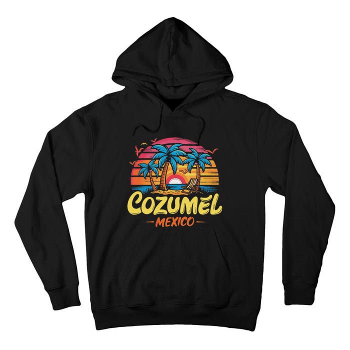 Cozumel Mexico Tropical Sunset Beach Souvenir Vacation Tall Hoodie