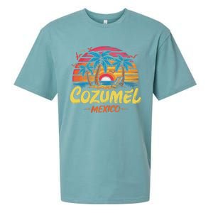 Cozumel Mexico Tropical Sunset Beach Souvenir Vacation Sueded Cloud Jersey T-Shirt