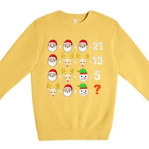 Christmas Math Teacher Funny Christmas Premium Crewneck Sweatshirt