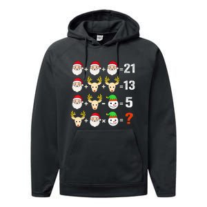 Christmas Math Teacher Funny Christmas Performance Fleece Hoodie