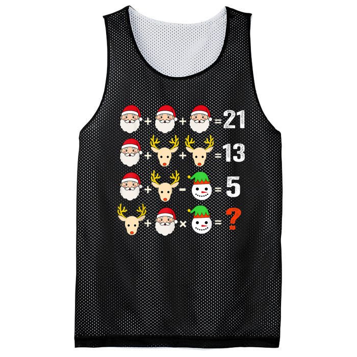 Christmas Math Teacher Funny Christmas Mesh Reversible Basketball Jersey Tank