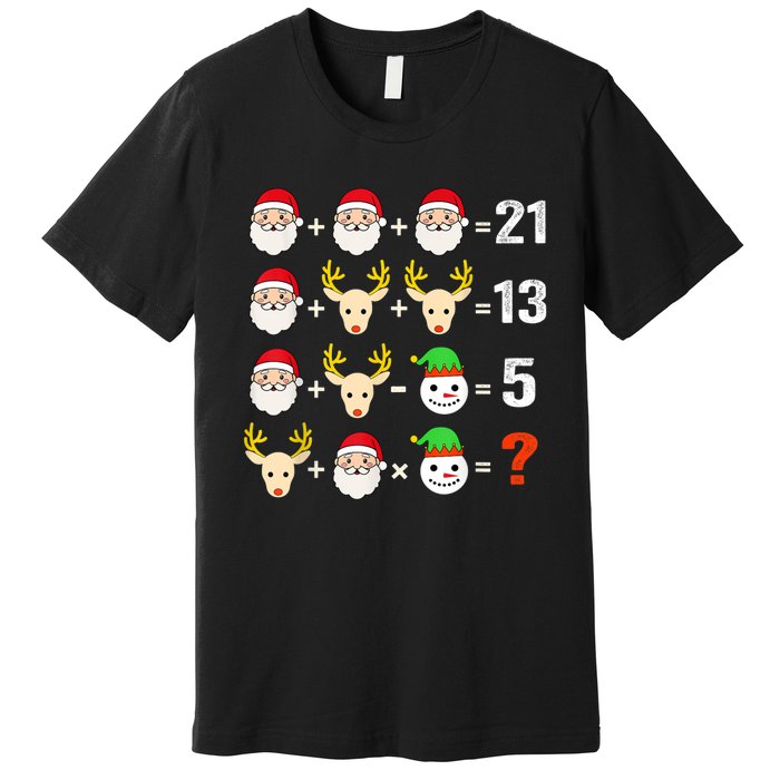 Christmas Math Teacher Funny Christmas Premium T-Shirt