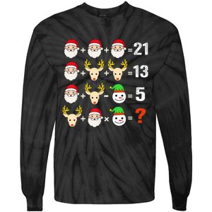 Christmas Math Teacher Funny Christmas Tie-Dye Long Sleeve Shirt