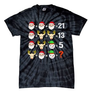 Christmas Math Teacher Funny Christmas Tie-Dye T-Shirt