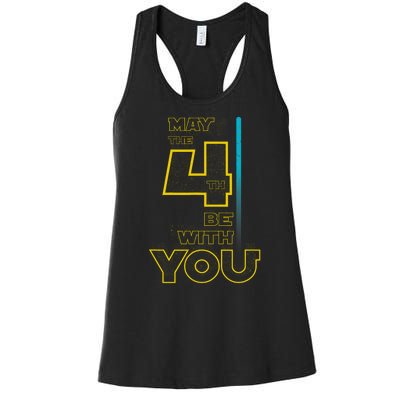 Cool May The 4th Be With You Birthday Women's Racerback Tank