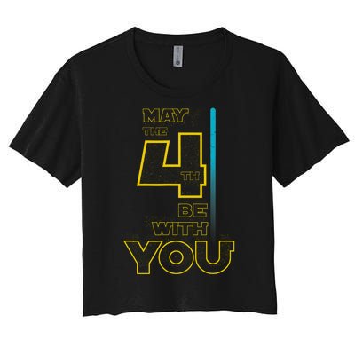 Cool May The 4th Be With You Birthday Women's Crop Top Tee