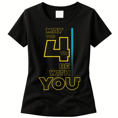 Cool May The 4th Be With You Birthday Womens T-Shirt