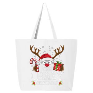 Christmas Matching The Crazy Reindeer Family 25L Jumbo Tote