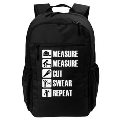 Carpenter Measure Times Cut Swear Repeat Father's Day Backpack