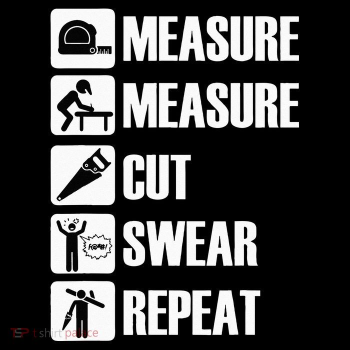 Carpenter Measure Times Cut Swear Repeat Father's Day Poster