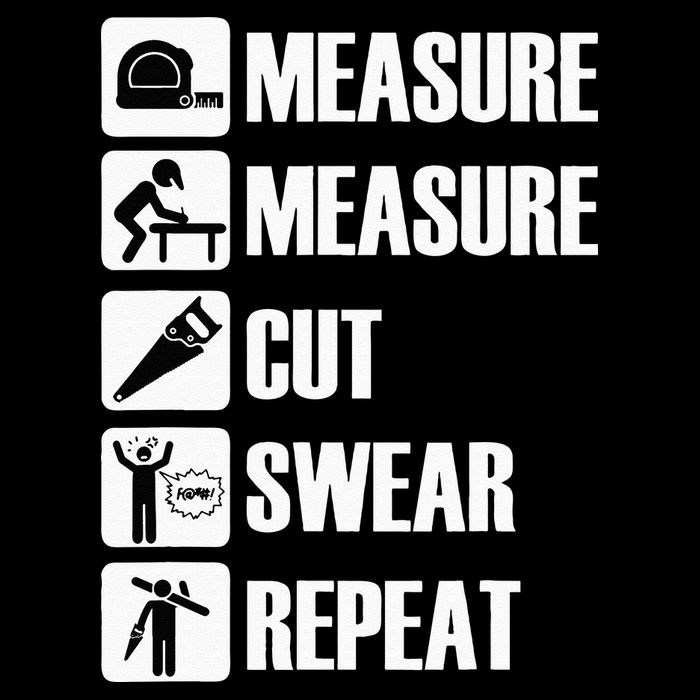 Carpenter Measure Times Cut Swear Repeat Father's Day Toddler T-Shirt