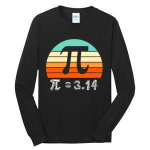 Cool Math Teacher Student Future Engineer Funny Happy Pi Day Gift Tall Long Sleeve T-Shirt