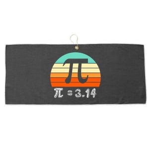 Cool Math Teacher Student Future Engineer Funny Happy Pi Day Gift Large Microfiber Waffle Golf Towel