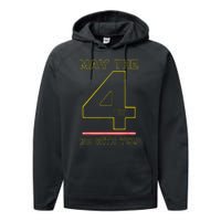 Cool May The 4th Be With You Birthday Performance Fleece Hoodie