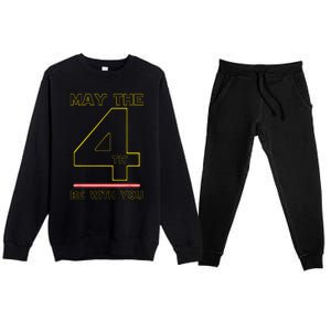 Cool May The 4th Be With You Birthday Premium Crewneck Sweatsuit Set