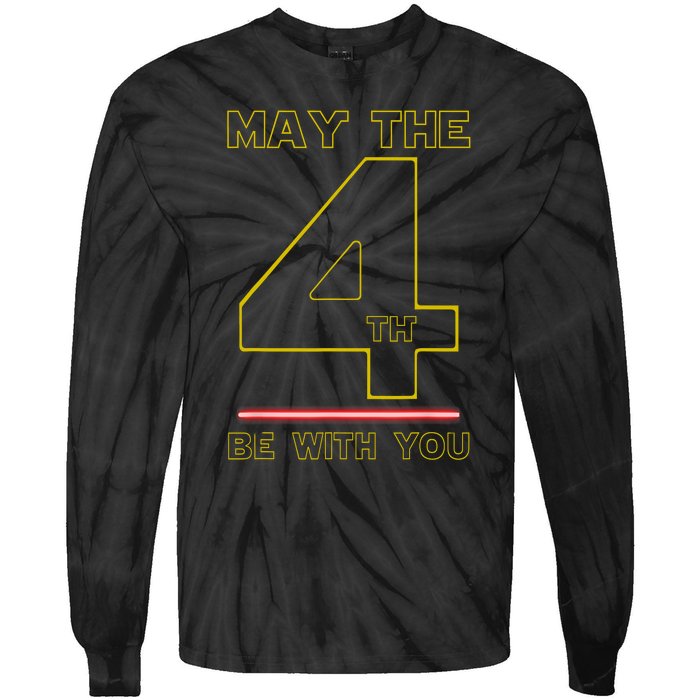 Cool May The 4th Be With You Birthday Tie-Dye Long Sleeve Shirt