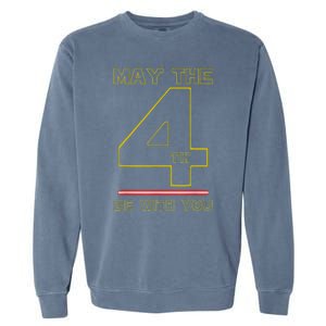 Cool May The 4th Be With You Birthday Garment-Dyed Sweatshirt