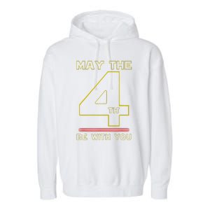 Cool May The 4th Be With You Birthday Garment-Dyed Fleece Hoodie