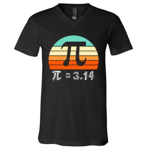 Cool Math Teacher Student Future Engineer Funny Happy Pi Day Gift V-Neck T-Shirt