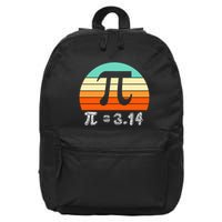 Cool Math Teacher Student Future Engineer Funny Happy Pi Day Gift 16 in Basic Backpack