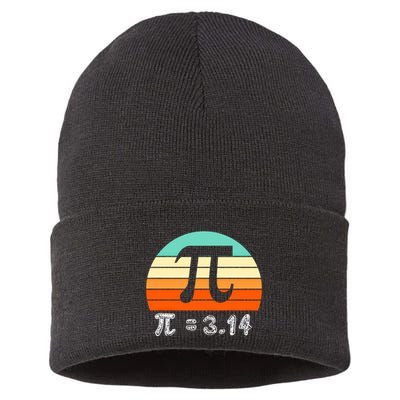 Cool Math Teacher Student Future Engineer Funny Happy Pi Day Gift Sustainable Knit Beanie