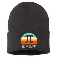 Cool Math Teacher Student Future Engineer Funny Happy Pi Day Gift Sustainable Knit Beanie