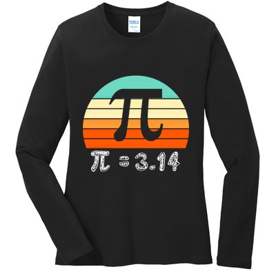 Cool Math Teacher Student Future Engineer Funny Happy Pi Day Gift Ladies Long Sleeve Shirt