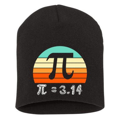 Cool Math Teacher Student Future Engineer Funny Happy Pi Day Gift Short Acrylic Beanie