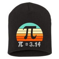 Cool Math Teacher Student Future Engineer Funny Happy Pi Day Gift Short Acrylic Beanie
