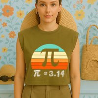 Cool Math Teacher Student Future Engineer Funny Happy Pi Day Gift Garment-Dyed Women's Muscle Tee