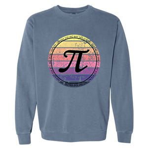 Cool Math Teacher Student Pi Day Digits Funny Happy Pi Day Gift Garment-Dyed Sweatshirt