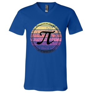 Cool Math Teacher Student Pi Day Digits Funny Happy Pi Day Gift V-Neck T-Shirt