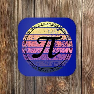 Cool Math Teacher Student Pi Day Digits Funny Happy Pi Day Gift Coaster