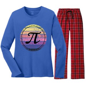 Cool Math Teacher Student Pi Day Digits Funny Happy Pi Day Gift Women's Long Sleeve Flannel Pajama Set 