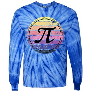 Cool Math Teacher Student Pi Day Digits Funny Happy Pi Day Gift Tie-Dye Long Sleeve Shirt