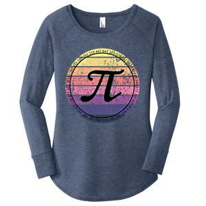 Cool Math Teacher Student Pi Day Digits Funny Happy Pi Day Gift Women's Perfect Tri Tunic Long Sleeve Shirt