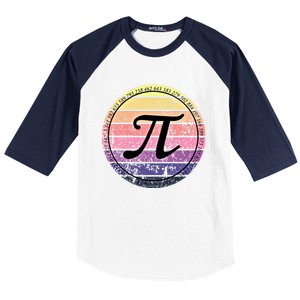 Cool Math Teacher Student Pi Day Digits Funny Happy Pi Day Gift Baseball Sleeve Shirt