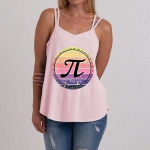 Cool Math Teacher Student Pi Day Digits Funny Happy Pi Day Gift Women's Strappy Tank