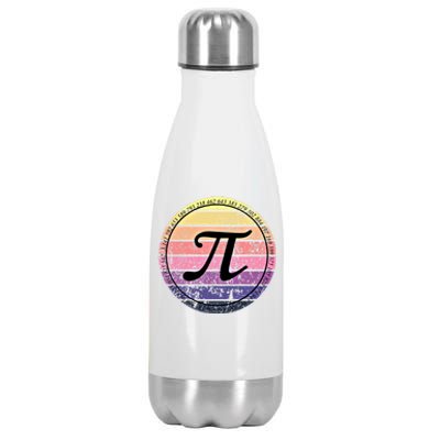 Cool Math Teacher Student Pi Day Digits Funny Happy Pi Day Gift Stainless Steel Insulated Water Bottle