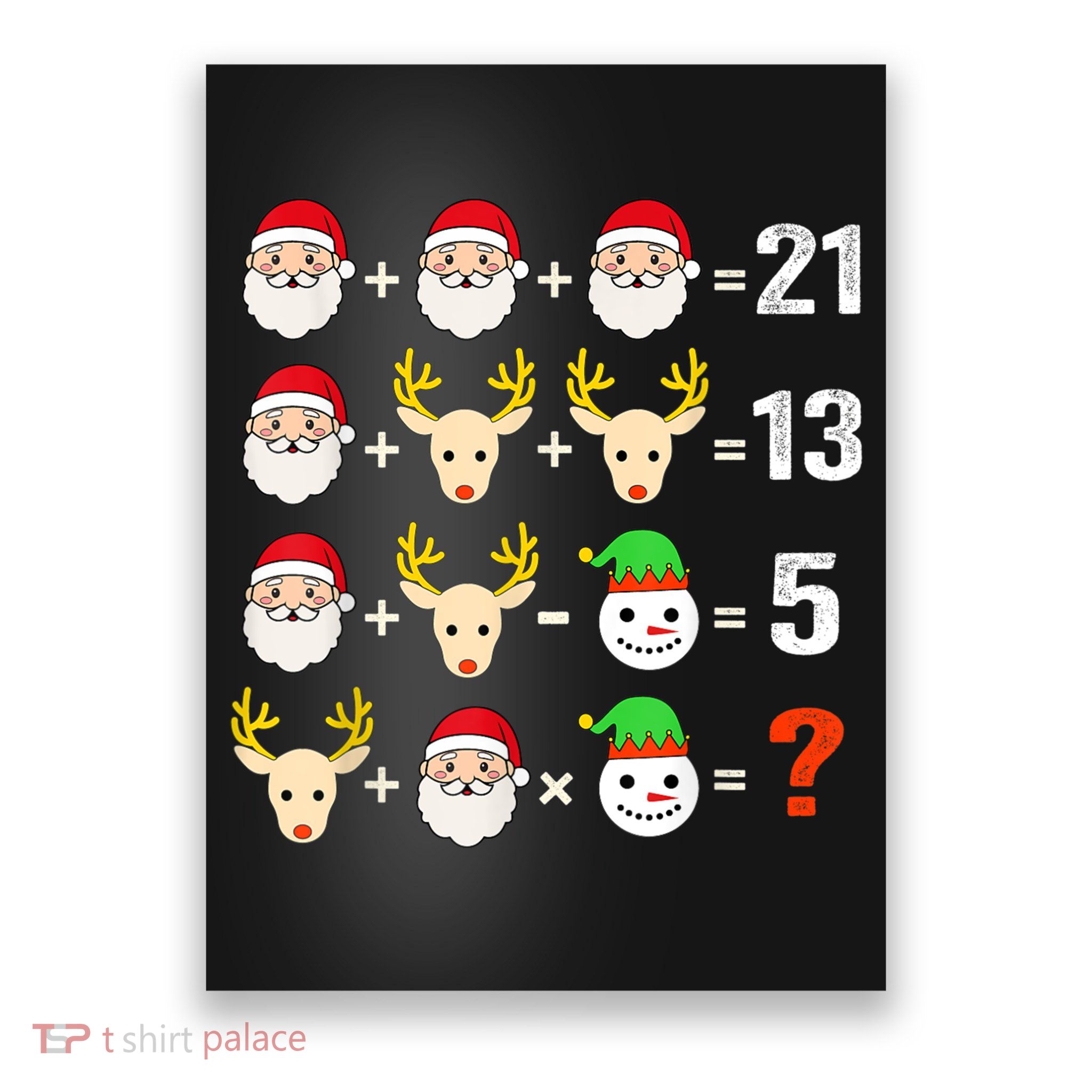 Christmas Math Teacher Funny Christmas Poster