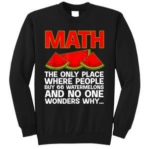 Cool Math Teacher For Men Women Mathematics Math Lover Humor Tall Sweatshirt