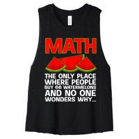 Cool Math Teacher For Men Women Mathematics Math Lover Humor Women's Racerback Cropped Tank