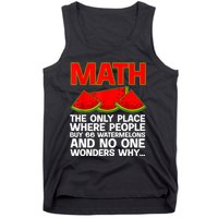 Cool Math Teacher For Men Women Mathematics Math Lover Humor Tank Top