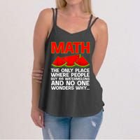 Cool Math Teacher For Men Women Mathematics Math Lover Humor Women's Strappy Tank